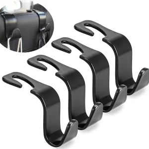 4 パックバッグ用フック車のクリップフロントシートヘッドレストオーガナイザーホルダー自動ファスナーハンガー車の収納インテリアアクセサリー
