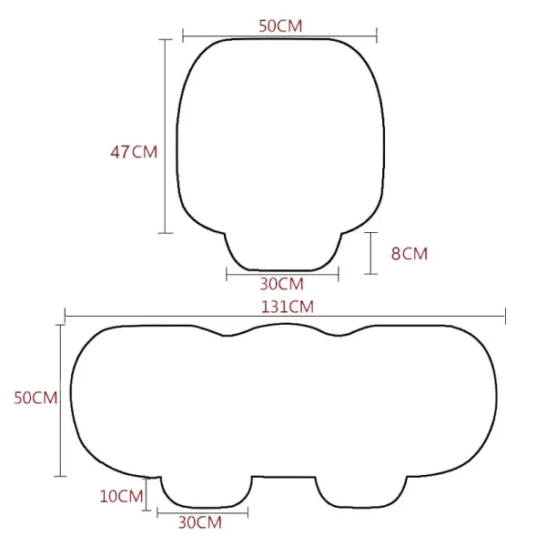 seametal ソフトカーシートカバー肌に優しい豪華な自動車シートクッションアンチスリップ自動車シートプロテクターユニバーサルセダン suv