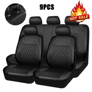 ユニバーサルpuレザーカーシートカバー,フルカバー,保護パッド,suv,ピックアップ,トラック,シートアクセサリー